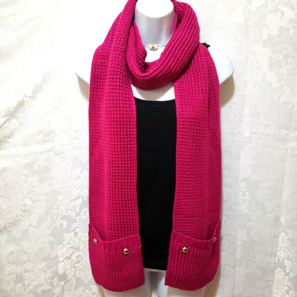 Michael Kors scarf with pocket on pink - Picture 5 of 16